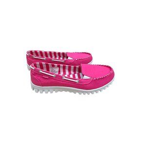 Sugar Womens Strike It Up  Size 11M Pink Fabric Slip On Comfort Loafer
